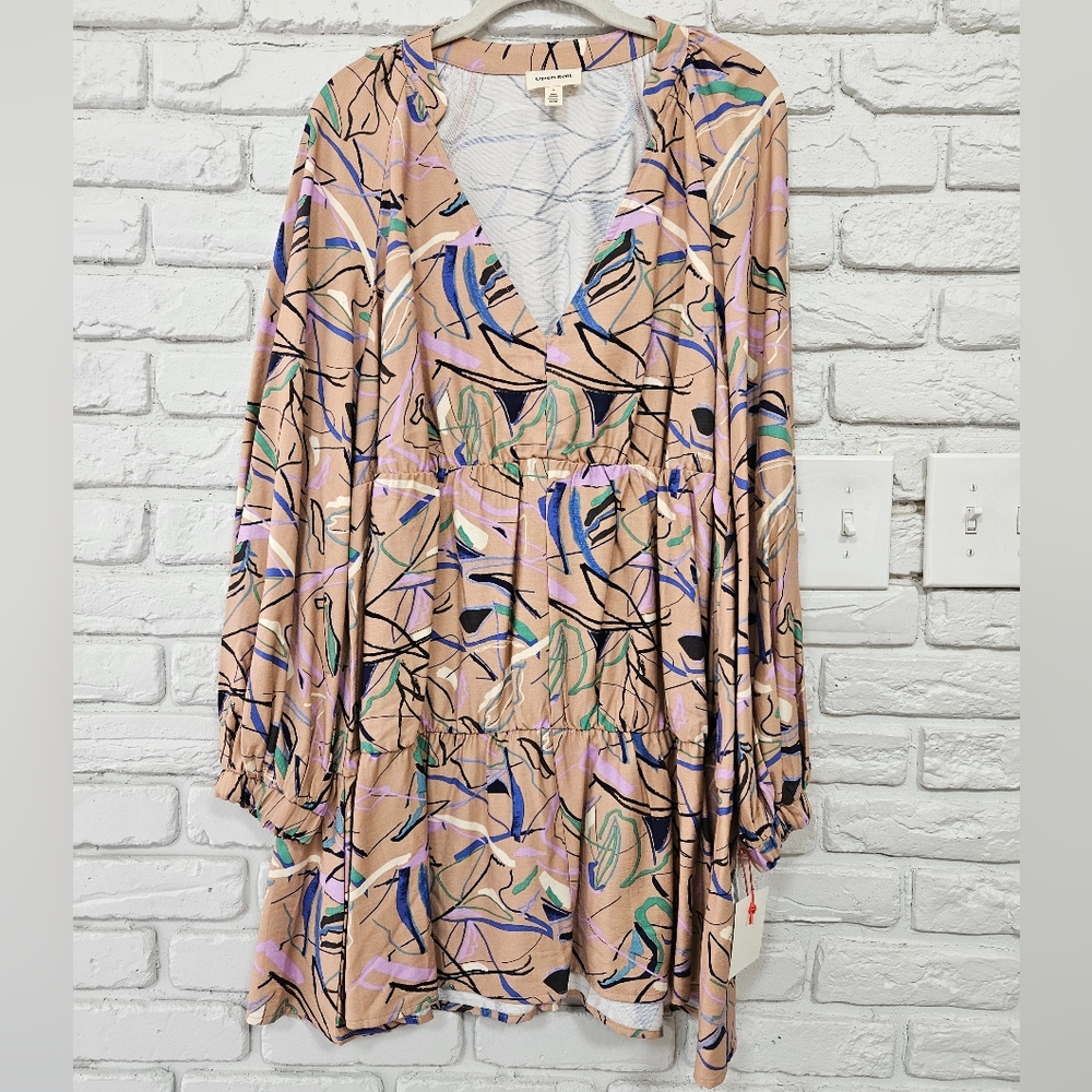 NWT long sleeve mini dress Large